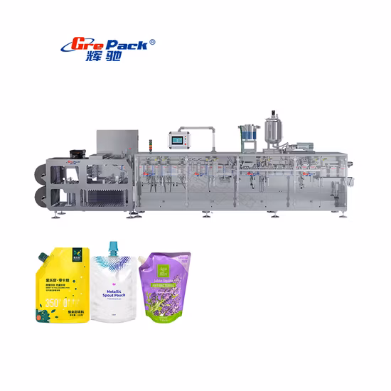 Top or Corner Spout Servo Doypack Slant Spout Stand up Pouch Liquid/ Sauce Form Fill Seal Packing Machine Discount 10% off